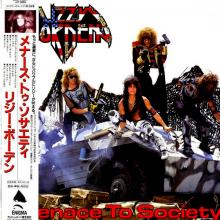 LIZZY BORDEN - Menace To Society (Japan Edition, Incl. OBI, ALI-28028) LP