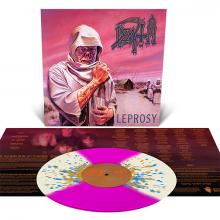 DEATH - Leprosy (Neon Magenta, Bone White Butterfly With Splatter) LP