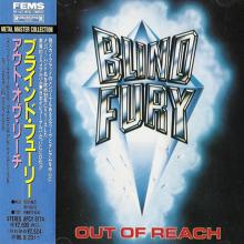 BLIND FURY - Out Of Reach (Japan Edition Incl. OBI, APCY-8174) CD
