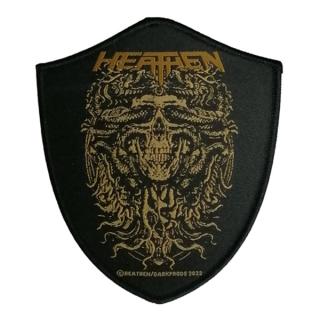 HEATHEN - Shield PATCH (Ltd 16, Black Edge)  10cm x 11.5cm