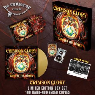 CRIMSON GLORY - Chasing The Hydra (Ltd 100 / Hand-Numbered, Deluxe Box Set Inc.: Gold Vinyl, CD, Tape, Autographed Photo) BOX SET/LP